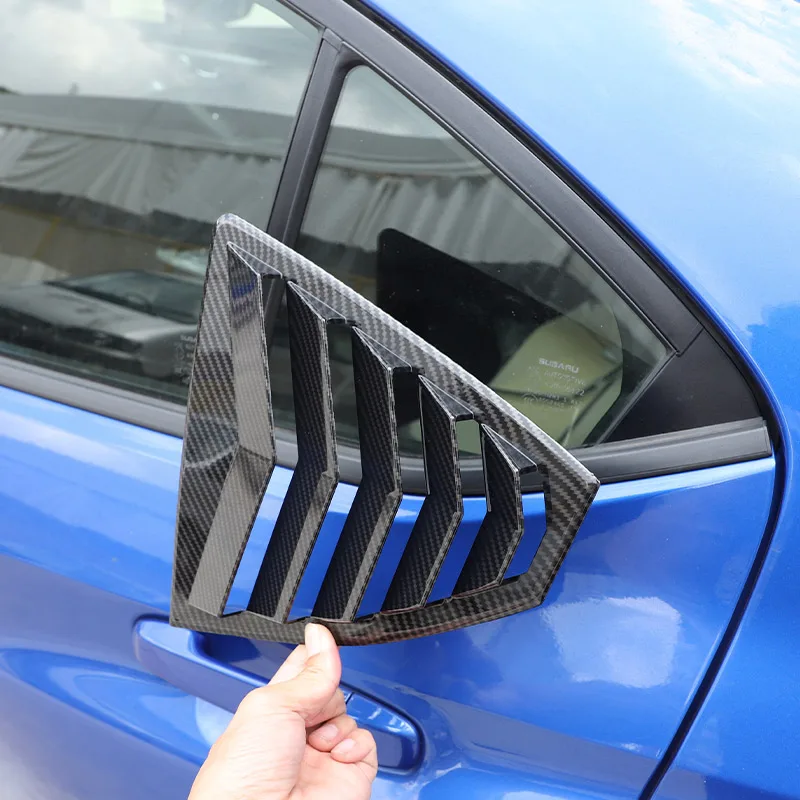 

For Subaru WRX S4 STI VB 2022-2023 ABS Carbon Fiber Car Rear Window Triangle Exterior Shutter Deflector Decoration Accessrories