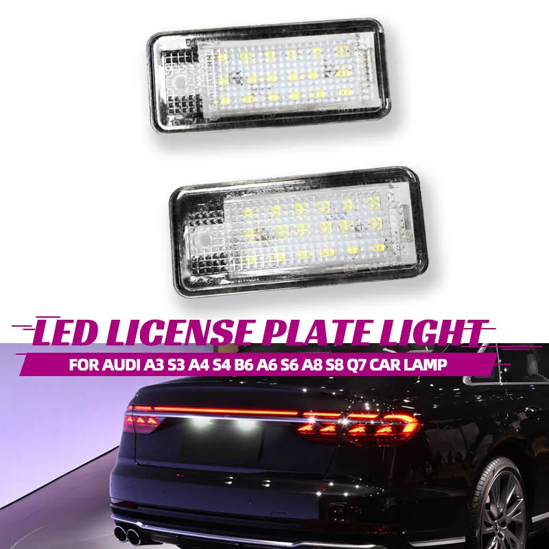 

2 шт., подсветка для номерного знака Audi A3 S3 A4 S4 B6 A6 S6 A8 S8