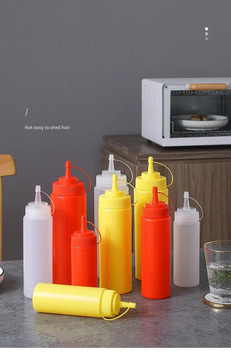 FAIS DU Sauce Flasche Olivenöl Spender Squeeze Sauce Flasche Tomaten Salat Sauce Kunststoff Gewürz Flasche Küche Gadget – Detail 2