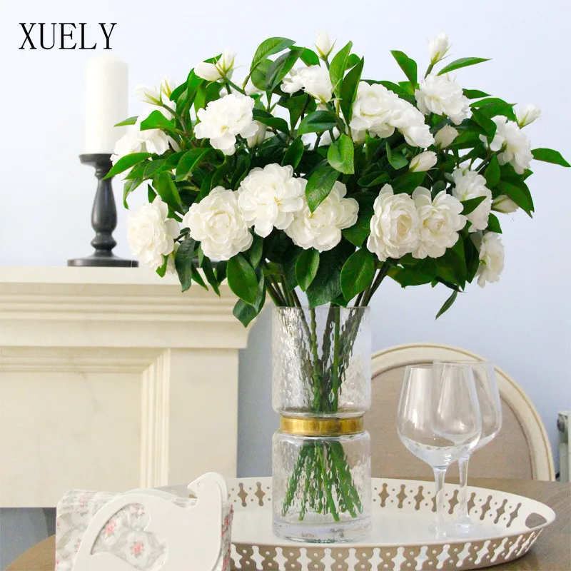Elegant Camellia Silk Flower Arrangement for Home and Event Decor (58cm)