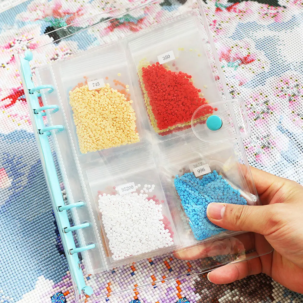 Diamond Painting Storage Book Beads Container A5 Album Binder with Pockets  Bags