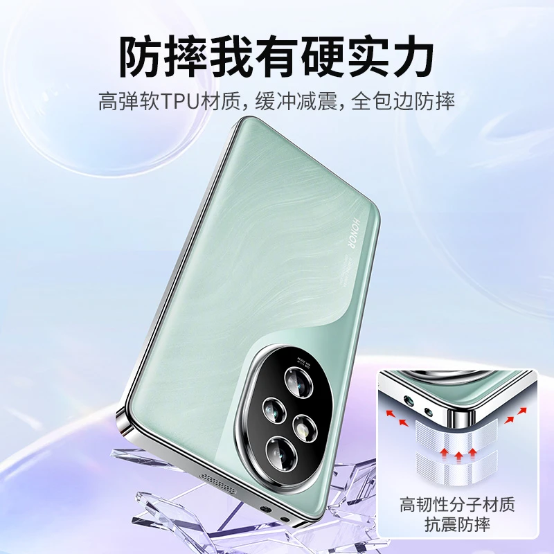 Luxury Transparent Electroplating TPU Shockproof Phone Case