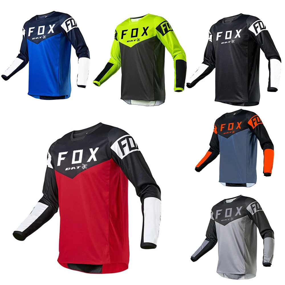 

BAT FOX Downhill Jerseys Enduro Mountain Bike MTB Shirts Offroad DH Motorcycle Motocross T-Shirt Maillot Ciclismo Hombre