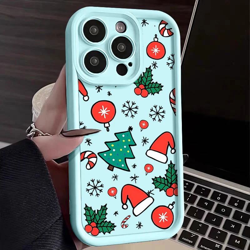 thumbnail image 1 of Funda de silicona TPU suave a prueba de golpes para iPhone, funda de Año Nuevo con sombrero de Navidad para iPhone 16, 15 Pro Max, 14 Plus, 11, 13, 12 Pro, X, XS, XR, 8, 7, 1 of 5