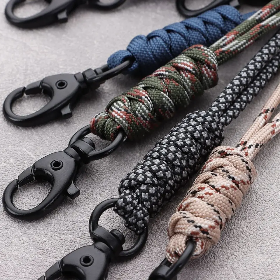2 Cordini Portachiavi In Paracord 550 Resistente | Cinturino Da Polso Regolabile 55 Cm | Multiuso Per Outdoor, Chiavi, Badge | Rosa