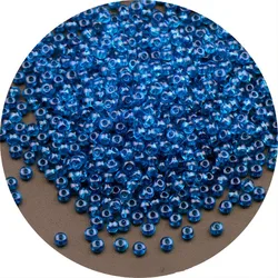 Vibrant Oling Transparent Glass Seed Beads for DIY Jewelry and Accessories (Ink Blue 26)