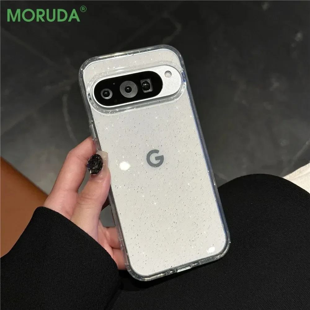 Glitter Transparent Shockproof Bumper Case - Soft TPU Bling Shiny Silicone Cover