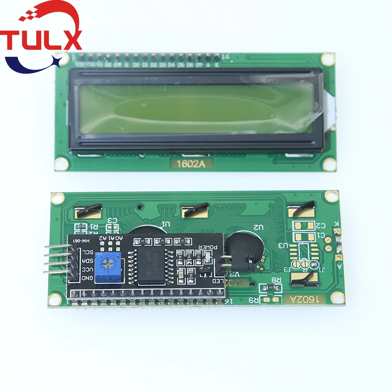 LCD1602 1602 LCD Module Blue / Yellow Green Screen 16x2 Character LCD Display PCF8574T PCF8574 IIC I2C Interface 5V for Arduino