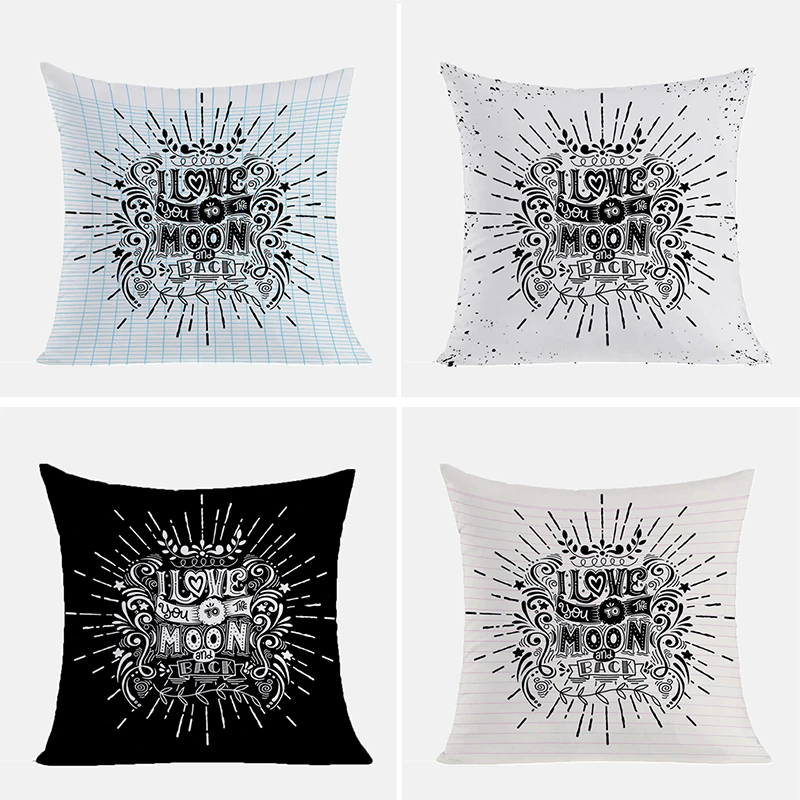 

I Love You to the Moon Pilow Cases Throw Pillow Covers Decorative Pillowcase 40x40 Cushion Cover 40x40cm 45*45 Pillowcases 50x50