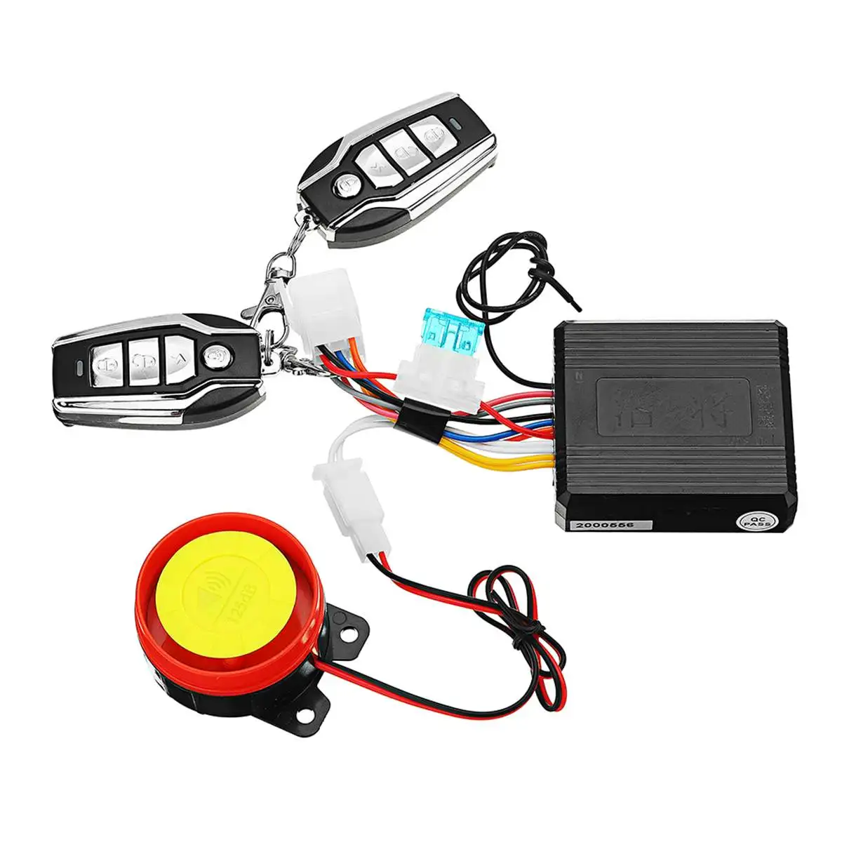Motorcycle Bike Scooter Wiring Anti-theft Security Alarm System Remote Control