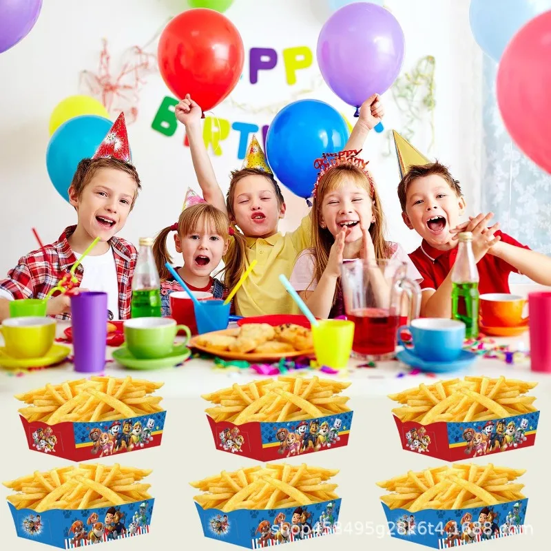24Pcs Paw Patrol Party Snack Boxes Set, Disposable French Fries, Candy, Popcorn, and Sn... - SKU PSBS1601 - UGI Packaging