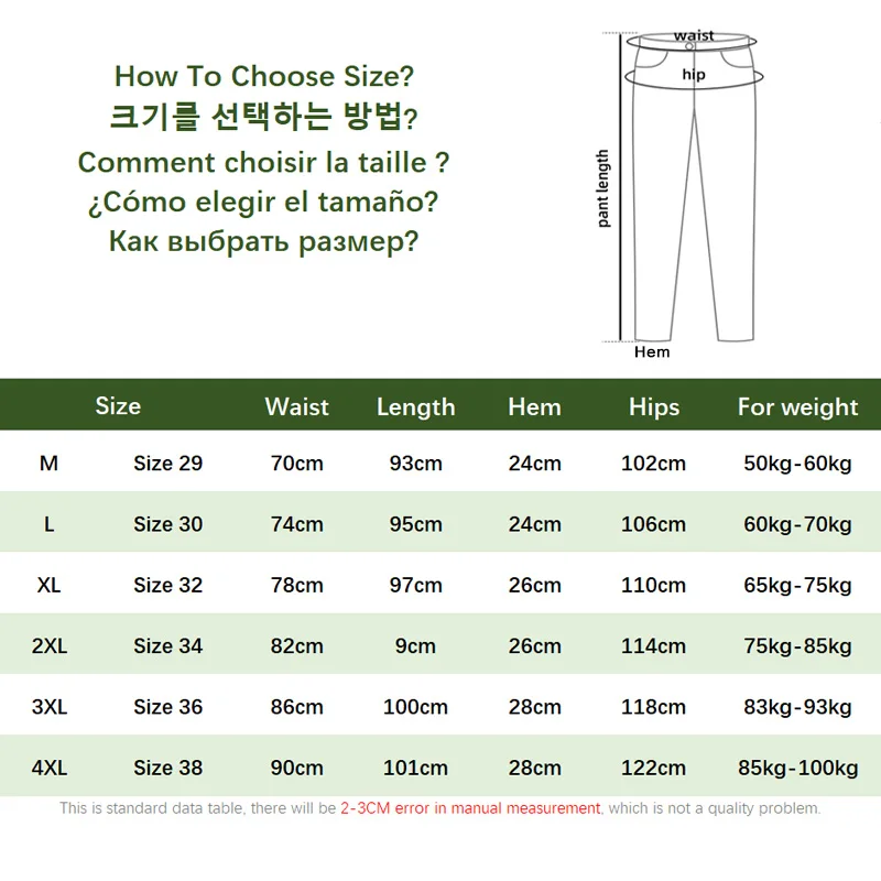 Men Cargo Pants Autumn Retro 100% Cotton Casual Joggers