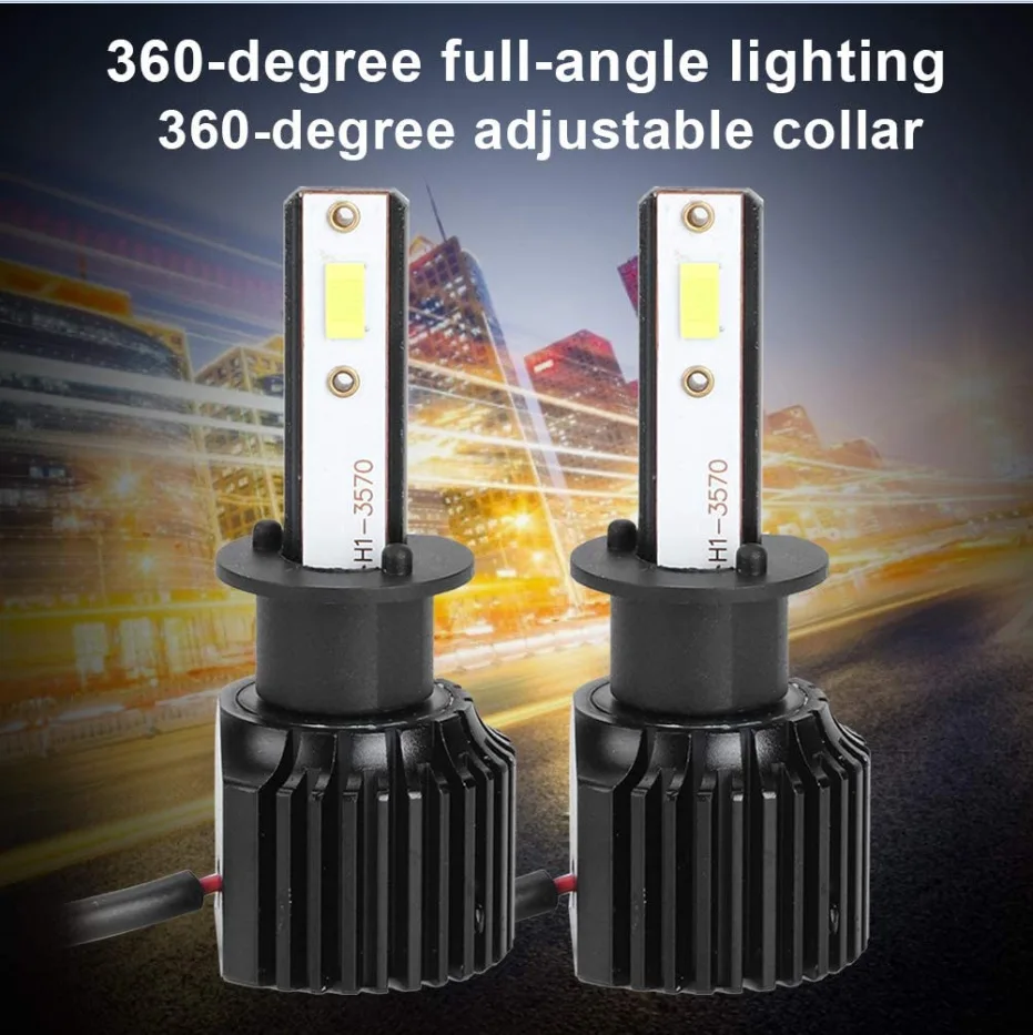 

Car Led Headlights H1 Headlights Modified CSP Lamp Beads H1 Hi Lo Beam Light Super Bright Near and Far Light Bulb Led Headlights