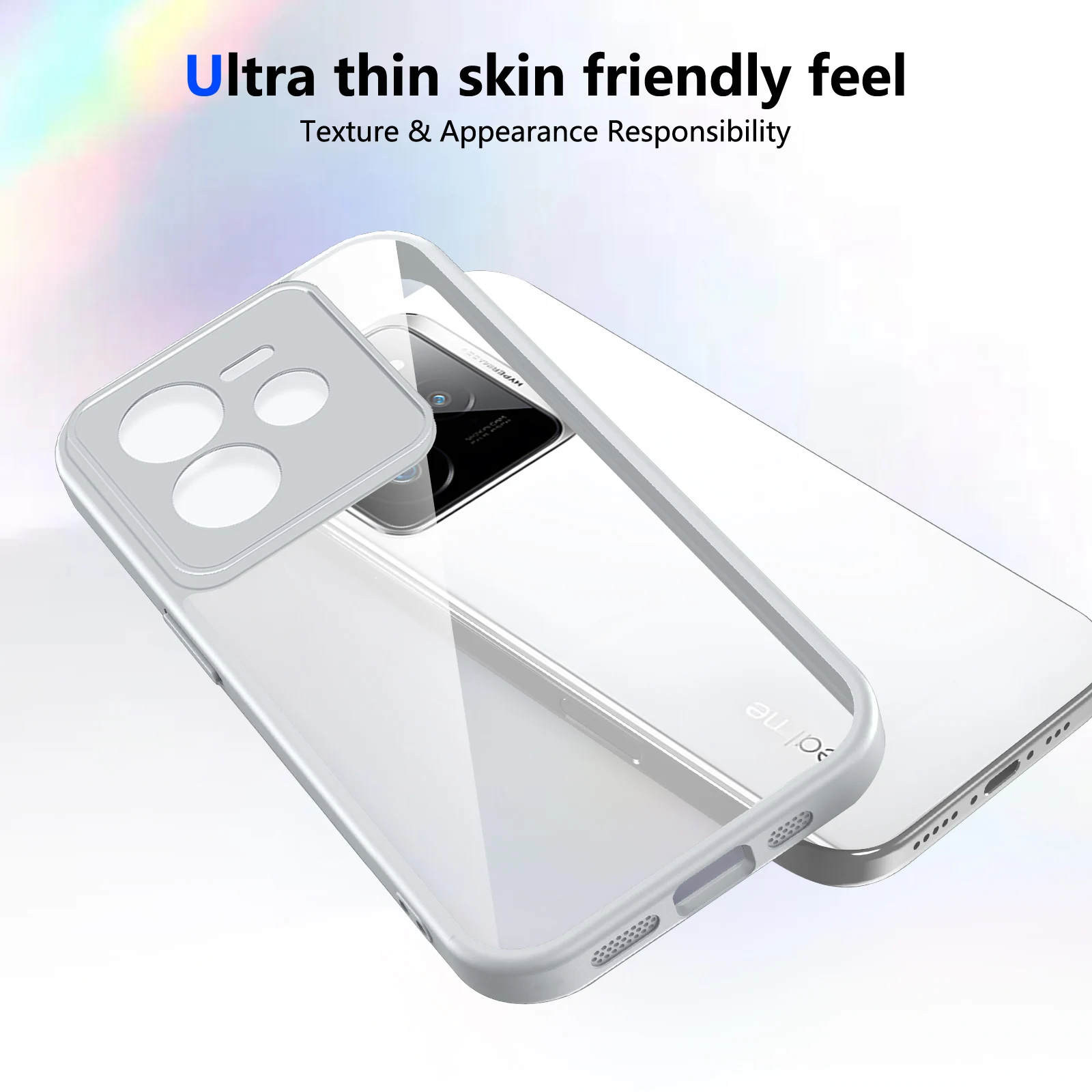 Slim Transparent Shockproof Protective Phone Case – Hard PC Back Cover