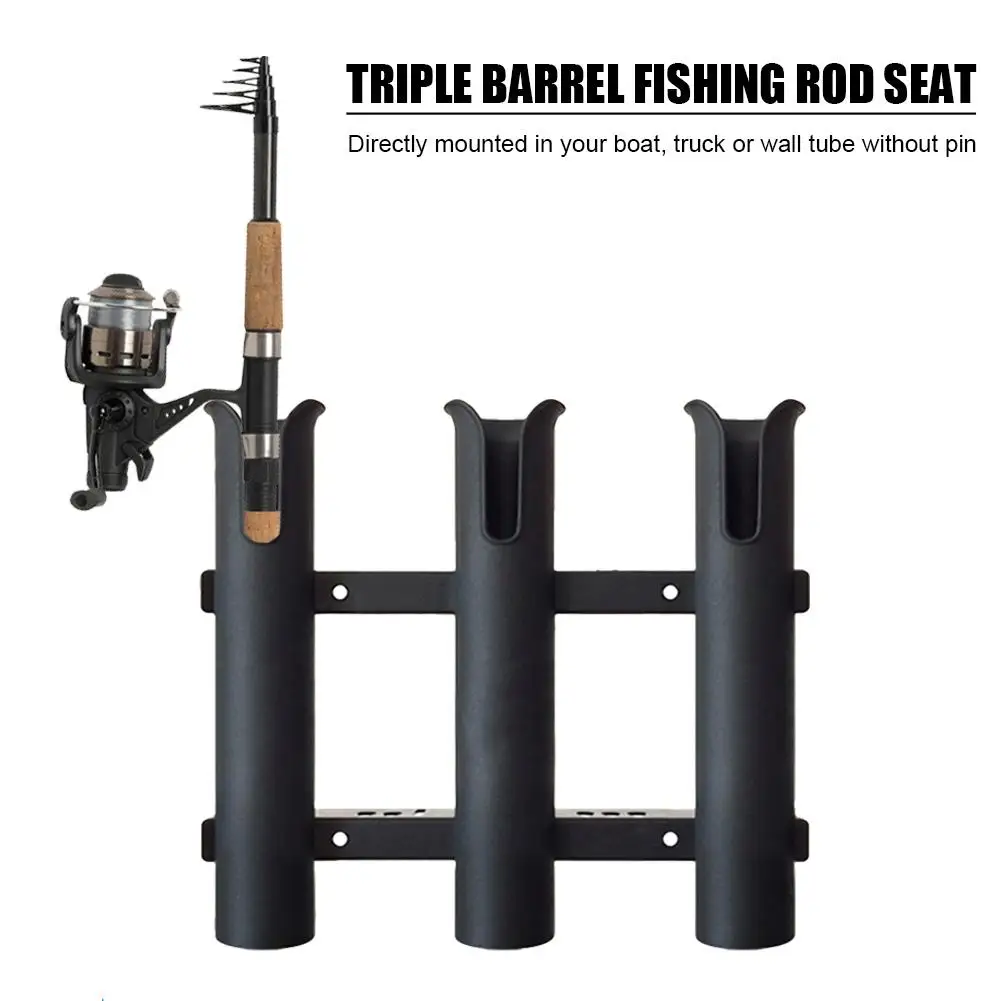 3 Tubes Fishing Rod Racks Holder Socket Pole Tube Mount Bracket for Boat Marine Fishing