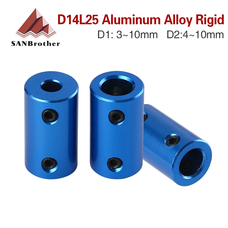 

D14L25 Aluminum Alloy Couplings Bore 3/3.17/4/5/6/6.35/7/8 mm Blue Flexible Shaft Coupler 3D Printers Stepper Motor Part