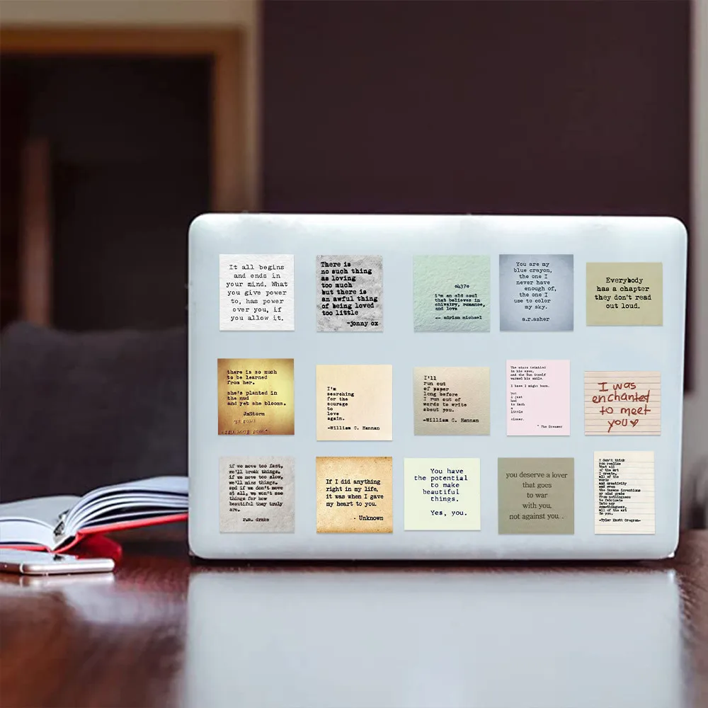 60개 빈티지 스타일 지혜 스티커 - 방수 비닐 데칼 (저널, 하이드로 플라스크 및 여행용품용) AnimeWorlds Store