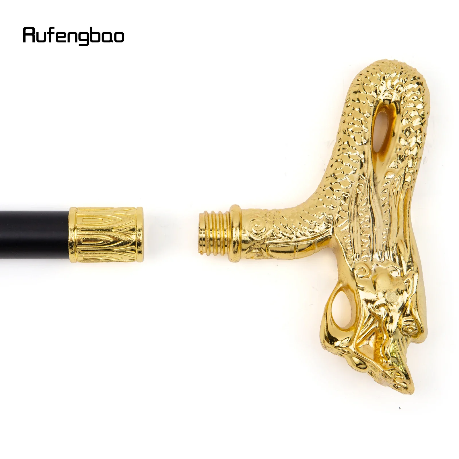 Golden Dragon Head Fashion Walking Stick Decorative Stick Cospaly Vintage Party Fashionable Walking Cane Crosier 92cm_desvips.com