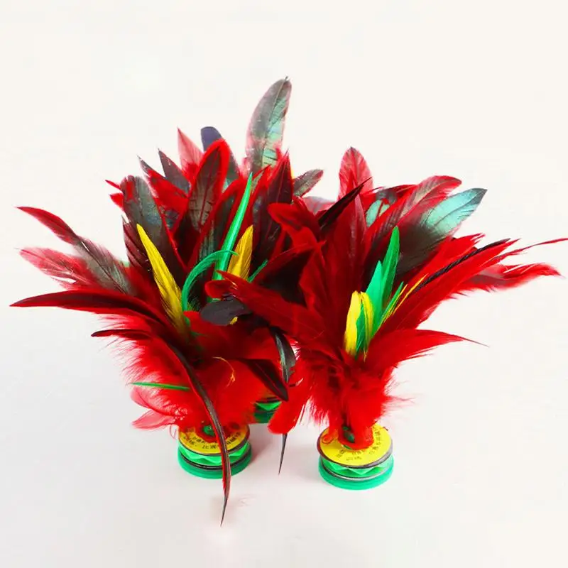Jianzi Shuttlecock Kick Shuttlecock Chinese Jianzi Colorful Feather Kick Shuttlecock Indoor Outdoor Game Interactive Foot Sports Toy