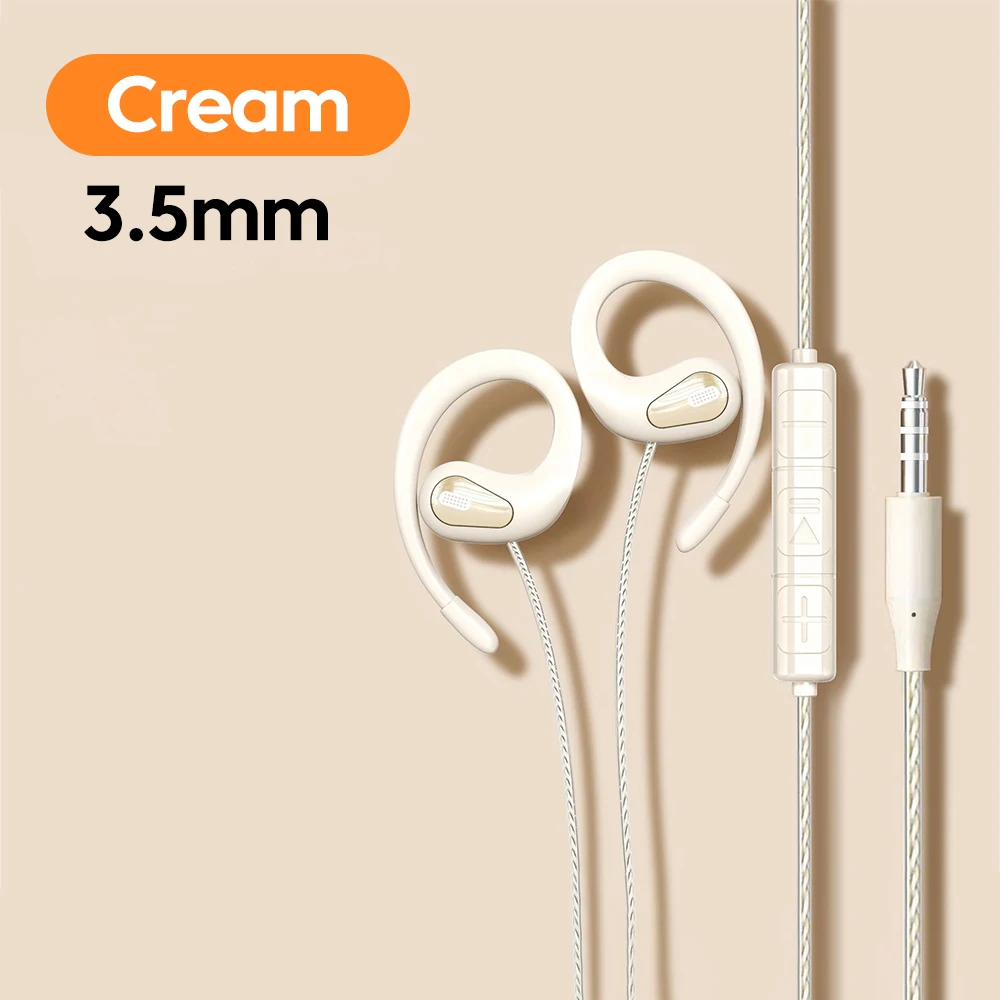 Clip-on Wired Control Earbuds with 9D Surround Sound and HD Mic
