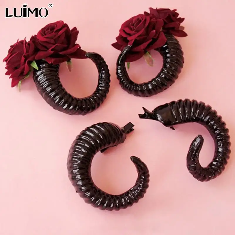 

Hair Clips Cosplay Sheep Horns Hairpin Costumes Prop Hair Accessories Devil Horn Hair Barrettes Halloween Party
