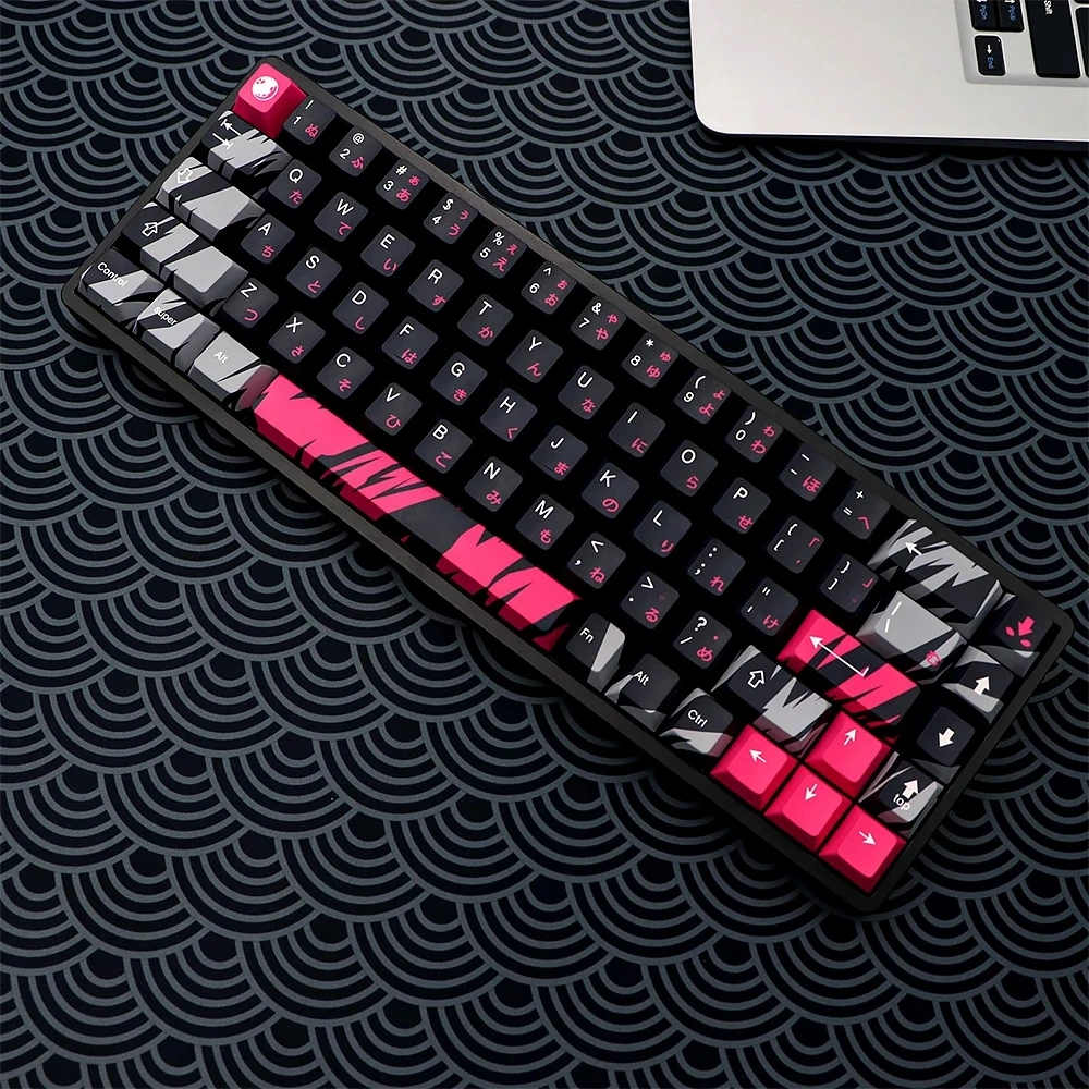Pbt Japonês Camuflagem Keycaps Cherry Profile Dye Sublimação Teclado Mecânico Keycap para mx Interruptor Iso Entrar Logitech G610 - Imagem 5