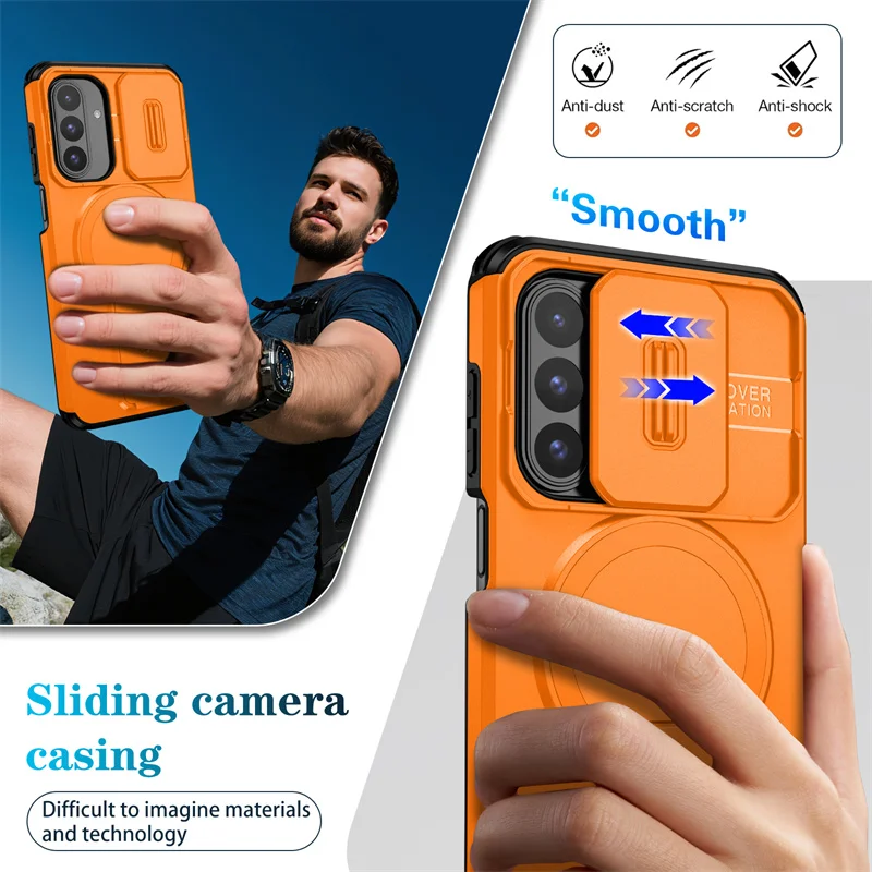 Armor Shockproof Magnetic Wireless Charging Case with Foldable Stand
