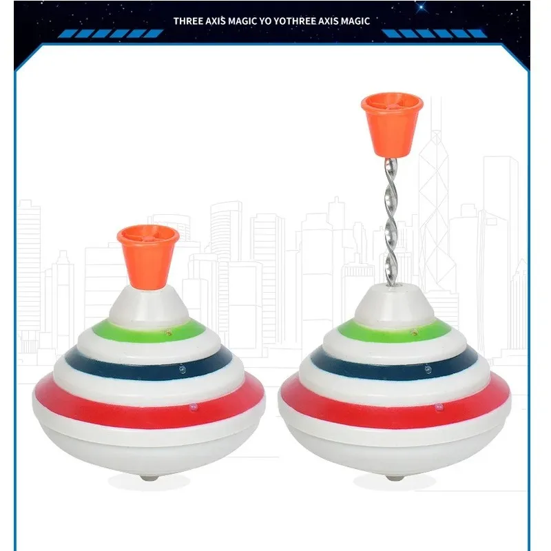Classic Spinning Tops Toy Press Rotate Sound Light Music Gyroscope Music Light Gyro Toys With LED Flash Light For Children Kid 4