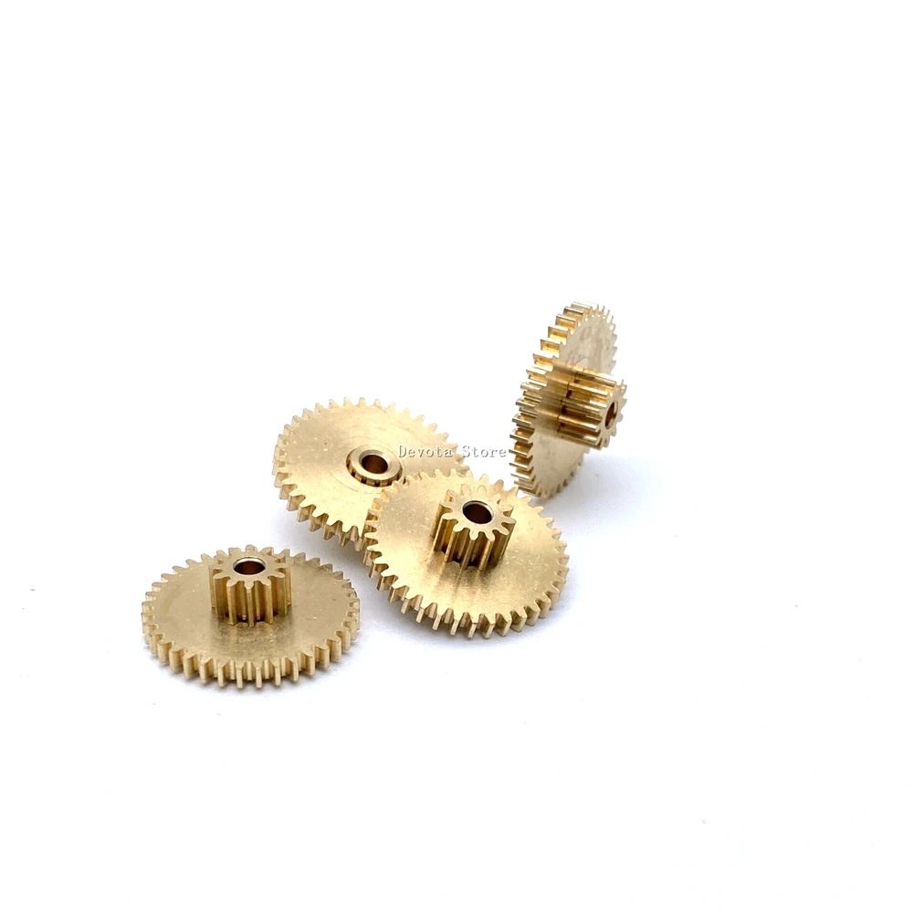 0.5M 10T 40T Double Metal Gear 12T 37T DIY Mechanical Copper Gear transmission gear