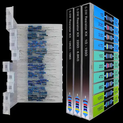 1/2W 30 Values 600pcs Resistor Kit, 1 Ohm-1M Ohm 1% Metal Film, Individual Compartment, Assorted Set for Electronics - Image 3