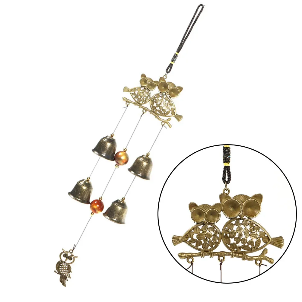 1pc Owl Wind Chime Metal for Porch Patio Garden Outdoor Garden Ornament Owl Wind Chime Crafts