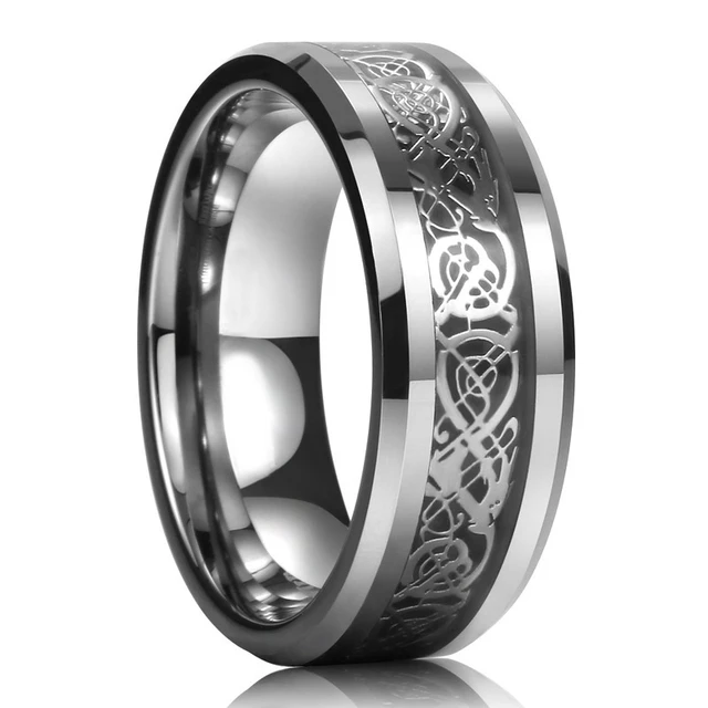  Rings Ring Jewelry Red Blue Black Dragon Inlay Comfort Fit  Stainless Steel Rings for Men Wedding Ring Wide (Main Stone Color : Black  Black, Ring Size : 6) : Clothing, Shoes & Jewelry