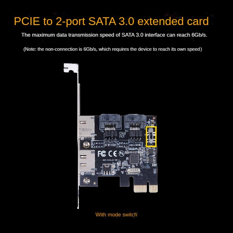 

PCI-E To SATA Expansion Card 2 Ports SATA+E SATA Adapter Card ASM1061 PCIE To SATA3.0 Adapter Converter With Mode Switch