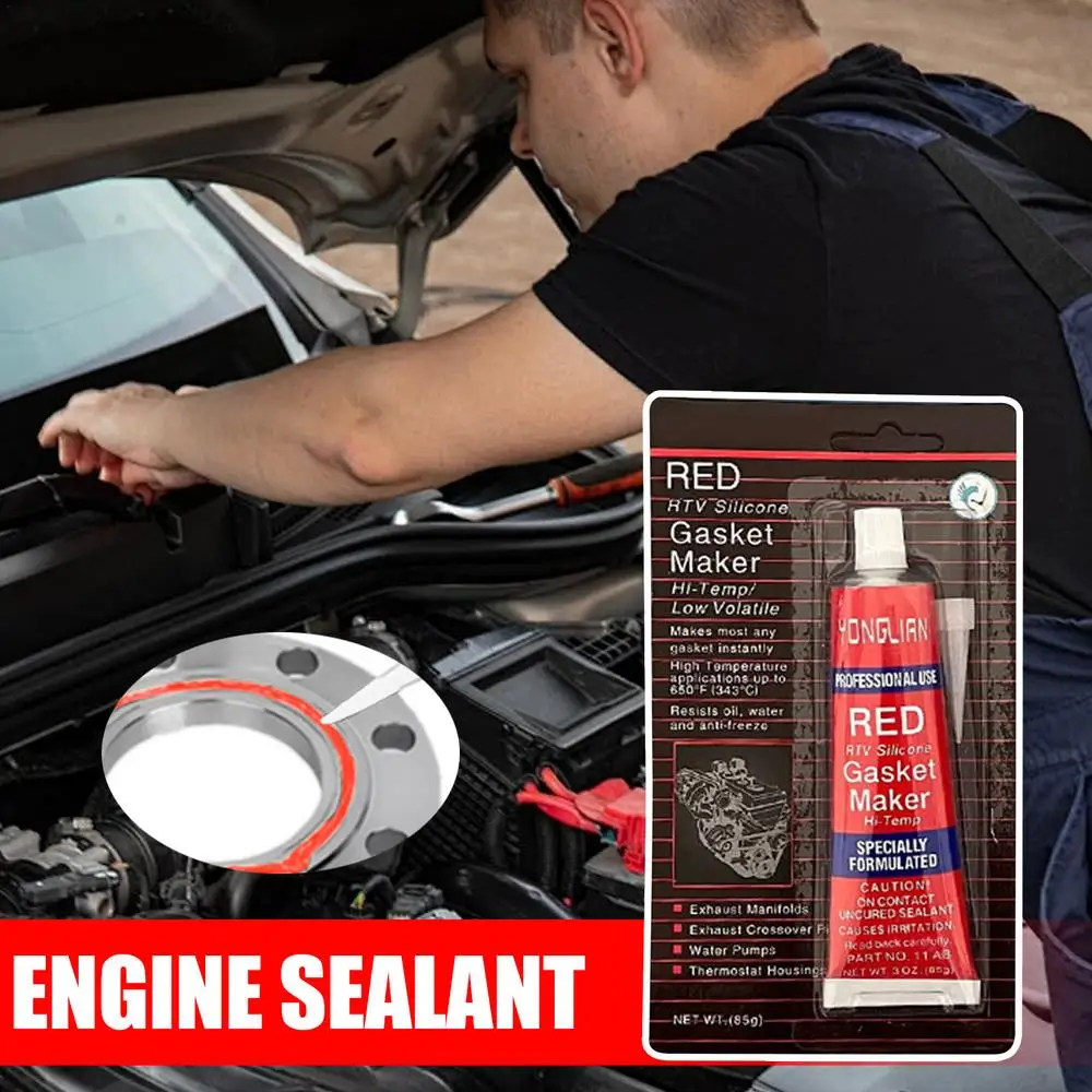 85g Car Black Sealant Silicone Rubber Waterproof High Temperature Resistant Automotive Gasket Sealant Car Motorcycle Engine Seal