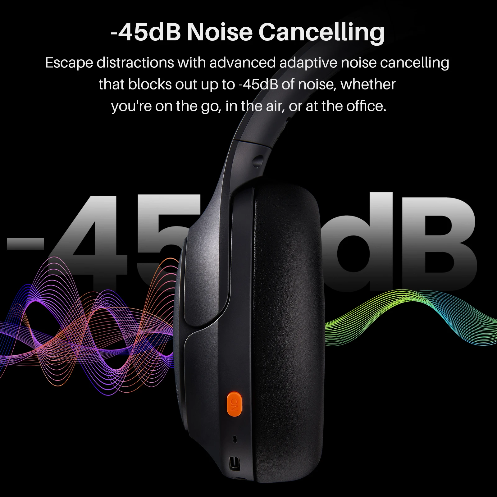 Depolama için katlanmış TOZO HT3 kulaklıklar