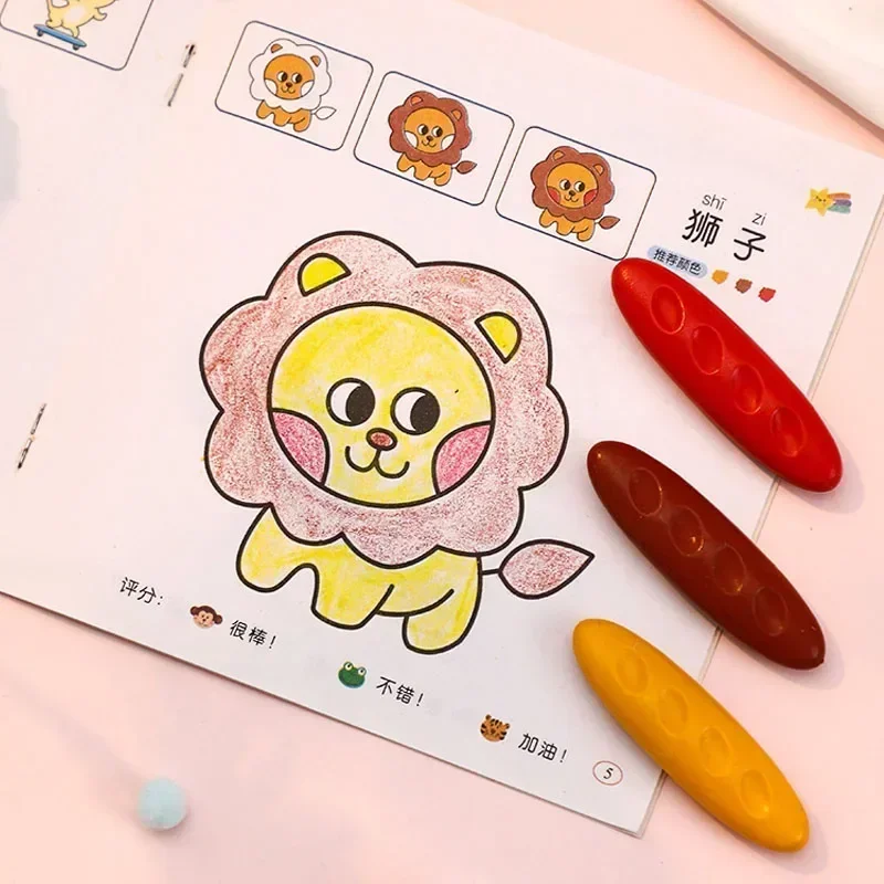 12/24/36 Colors Washable Not Dirty Hands Toddler Crayons Hole Crayons for Kids Non-Toxic Baby Crayons Coloring Art Supplies 5