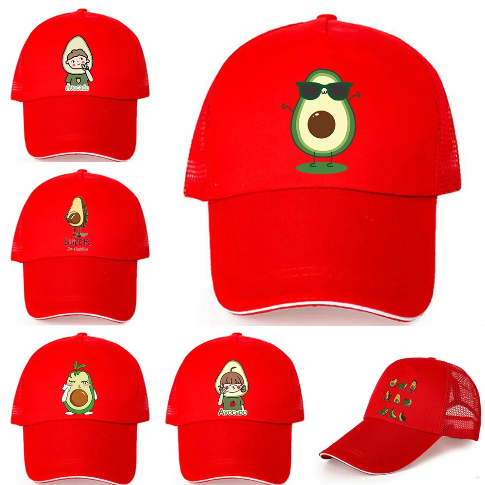 

Fashion Avocado Print Women Men Baseball Caps Female Male Sport Visors Snapback Cap Sun Hat for Women Men Breathable Mesh Hats