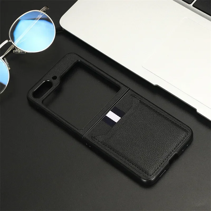 Leather Phone Case with Card Holder and Fall Protection Sleeve Cover