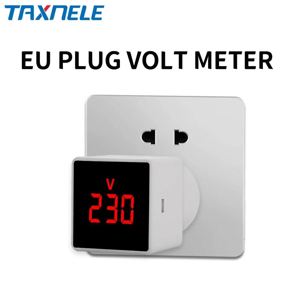 LCD 디지털 AC 전압계 전압 계량기, EU 플러그 전기 펜 미터, 미니 전압 테스트 모니터, 110VAC 220VAC 패널 표시등