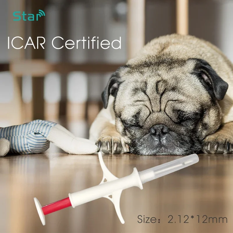 40pcs ISO RFID Chip 2*12mm Plastic Injector Animal Id Tag Pet Microchips Syringe
