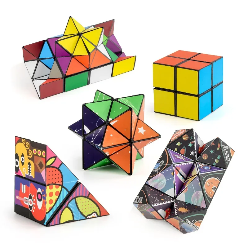 New Infinity Magic Cube Children Anti Stress Puzzle Fingertip Toy Kids Decompression Sensory Toys Variety Folding Cube 4