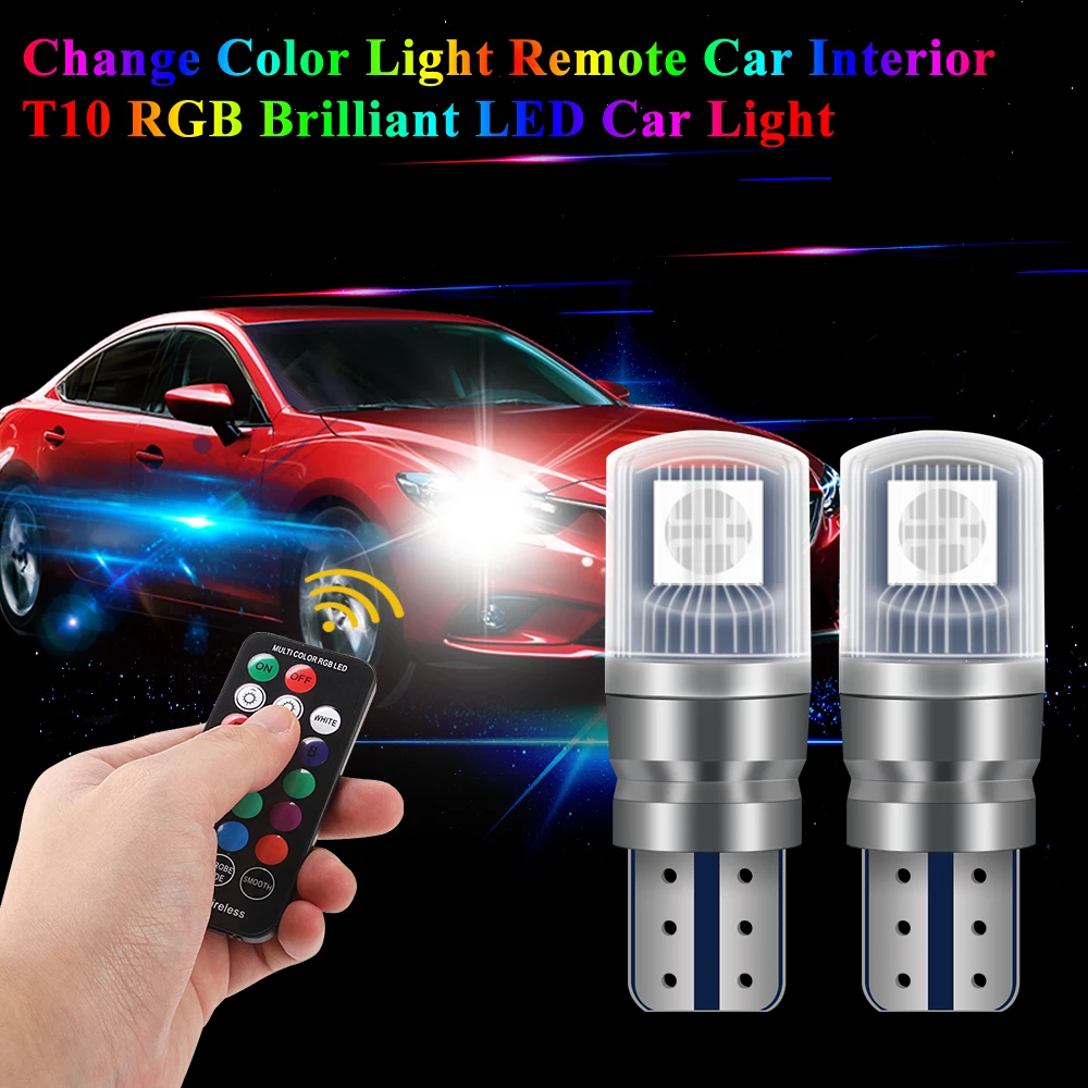 รูปสินค้า รีโมทควบคุมไฟ LED รถยนต์ RGB ปรับแสงได้ 2 ชุด