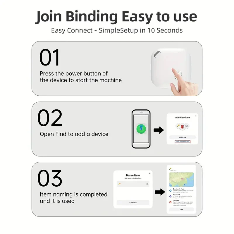 4PCS Smart Bluetooth GPS Tracker Work with Apple Find My APP Anti Lost Reminder Device MFI Rated Locator Car Key Pet Kids Finder