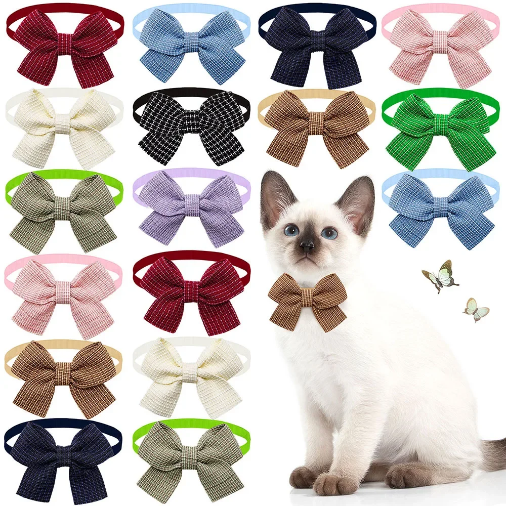 

50/100PCS Small Dog Cat Bow Ties Collar Fashion Cute Dog Bows Pet Bowties For Dogs Pets Grooming Accessories Dog Supplies