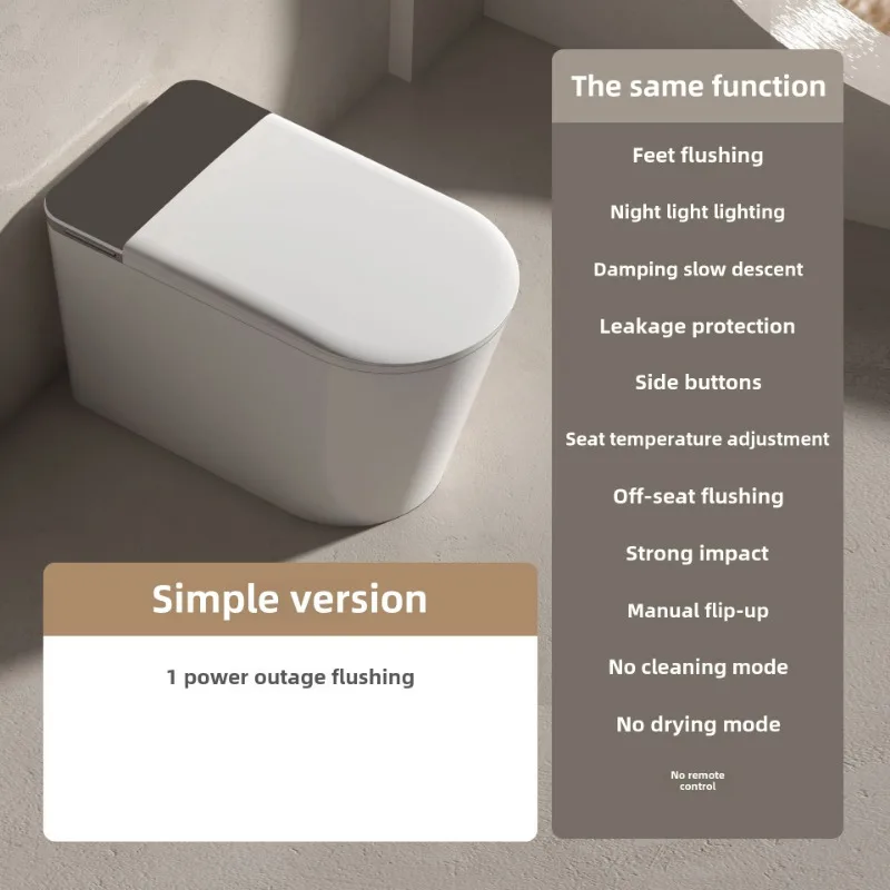 Fragrance automatic descaling smart toilet ceramic integrated smart toilet no water pressure limit ultra-thin large seat ring