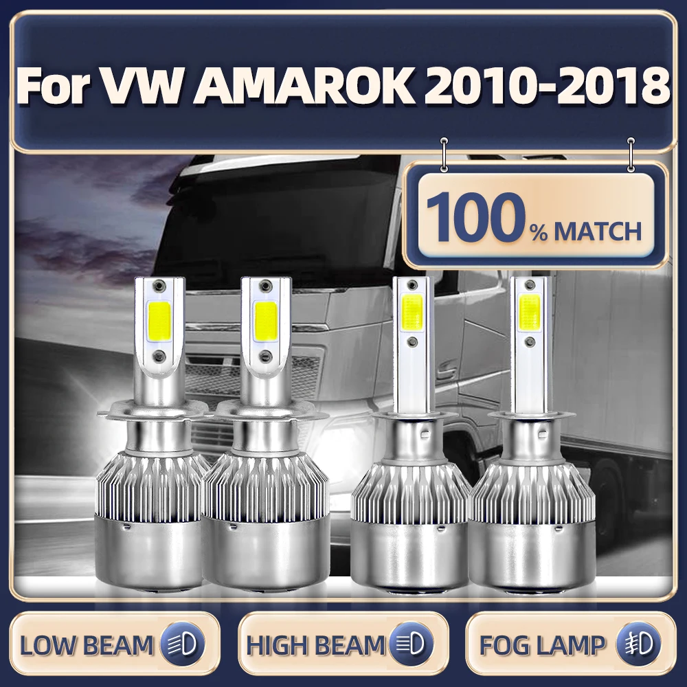 

LED Headlights Bulbs 12V 6000K Truck Headlamps 40000LM Turbo Lamps For VW AMAROK 2010 2011 2012 2013 2014 2015 2016 2017 2018