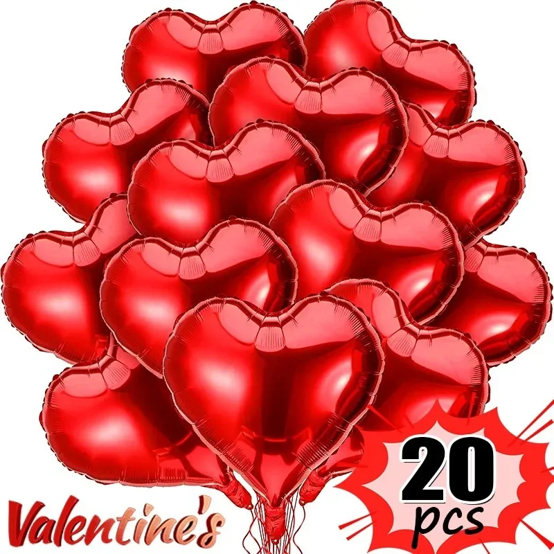 Palloncini A Forma Di Cuore In Lamina Dorata, 18 Pollici, Confezione Da 12 Per Matrimoni E San Valentino