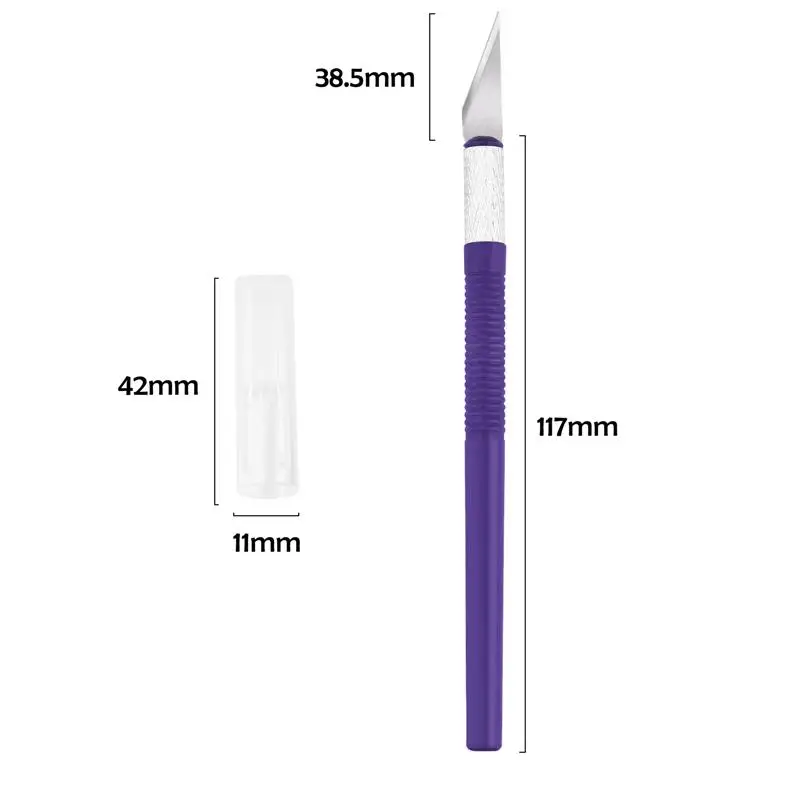 Cutting Knife Wood Carving Knives Wood Carving Blades Carving Tool Metal Carving Knife DIY Sculpture Model Making ABS Rod Art Student Cutting Knife Wood Paper Fruit Carving Blade Hand Tool Set