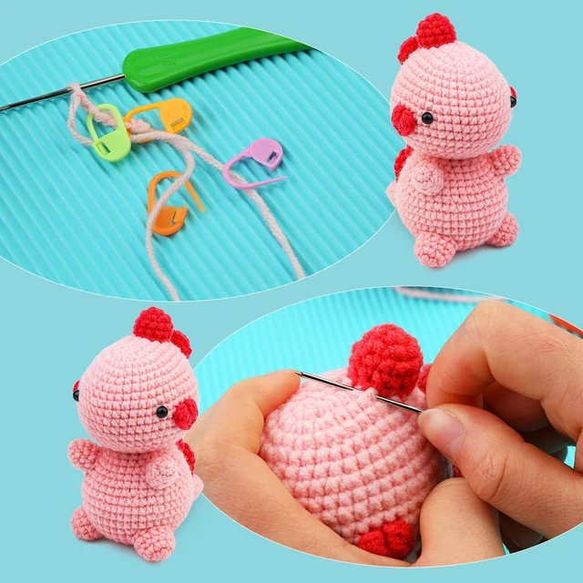 LMDZ Dinosaur Crochet Kit for Beginners Crocheting Animal Kit Knitting Kit  Stuffed Animal Kit with Beginner