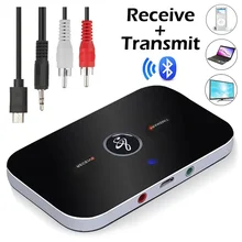 블루투스 5.0 오디오 송신기 수신기 RCA 3.5mm AUX 잭 USB 동글 스테레오 음악 무선 어댑터 차량용 키트 PC TV 헤드폰